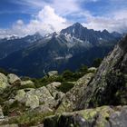 Les aiguilles de Chamonix depuis le sommet de Brevent