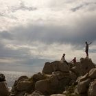 Les amis au bord de la mer