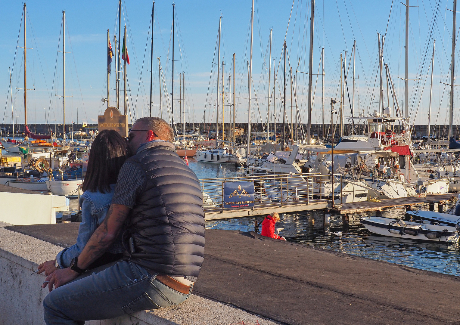 Les amoureux du port de San Remo 