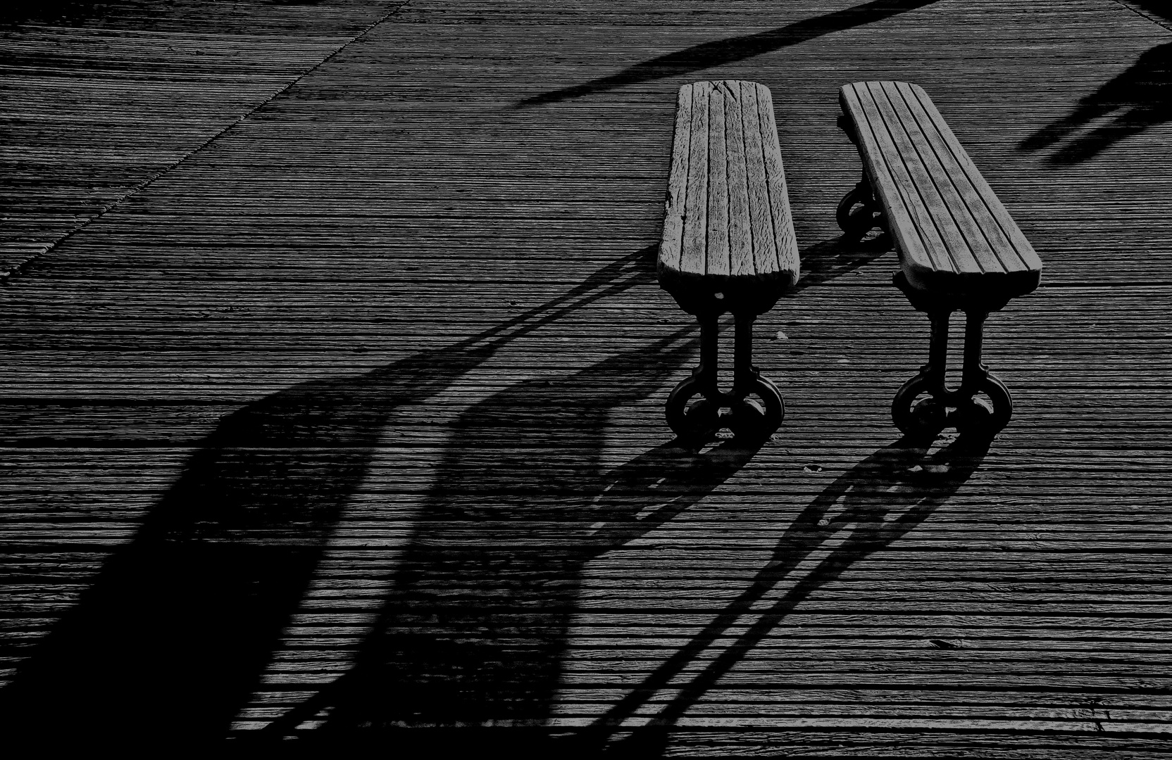 Les bancs du Pont des Arts