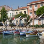 Les barques catalane dans le port de Frontignan(34)