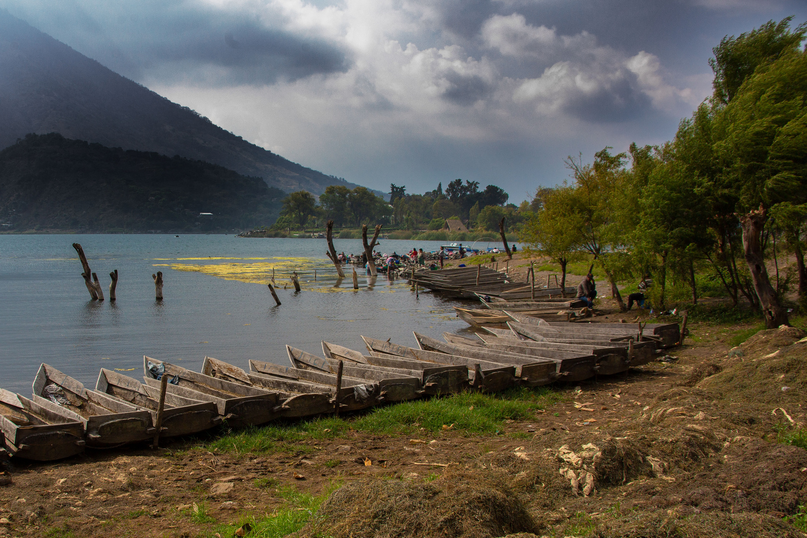 Les barques du lac Atitlan..