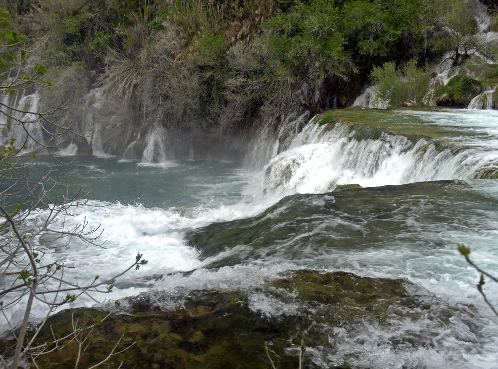 Les cascades du fleuve Krka ...