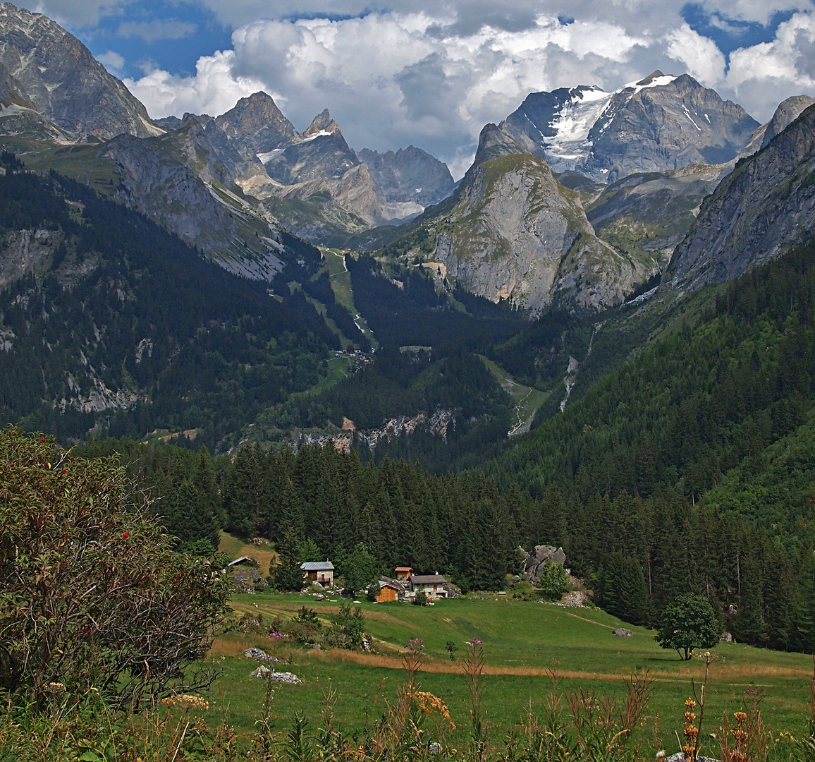 les chalets dans la prairie...