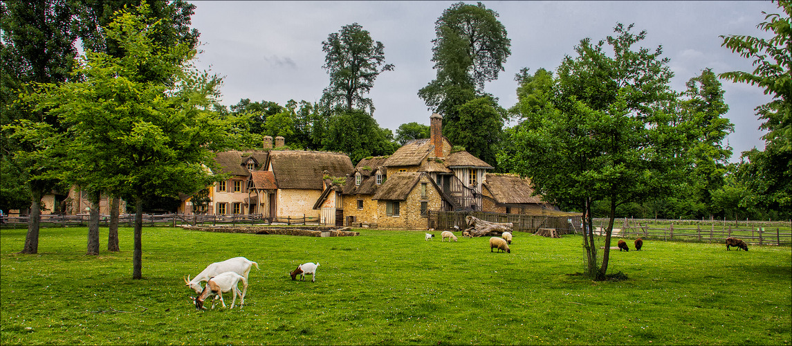 Les chaumières du hameau de la reine .