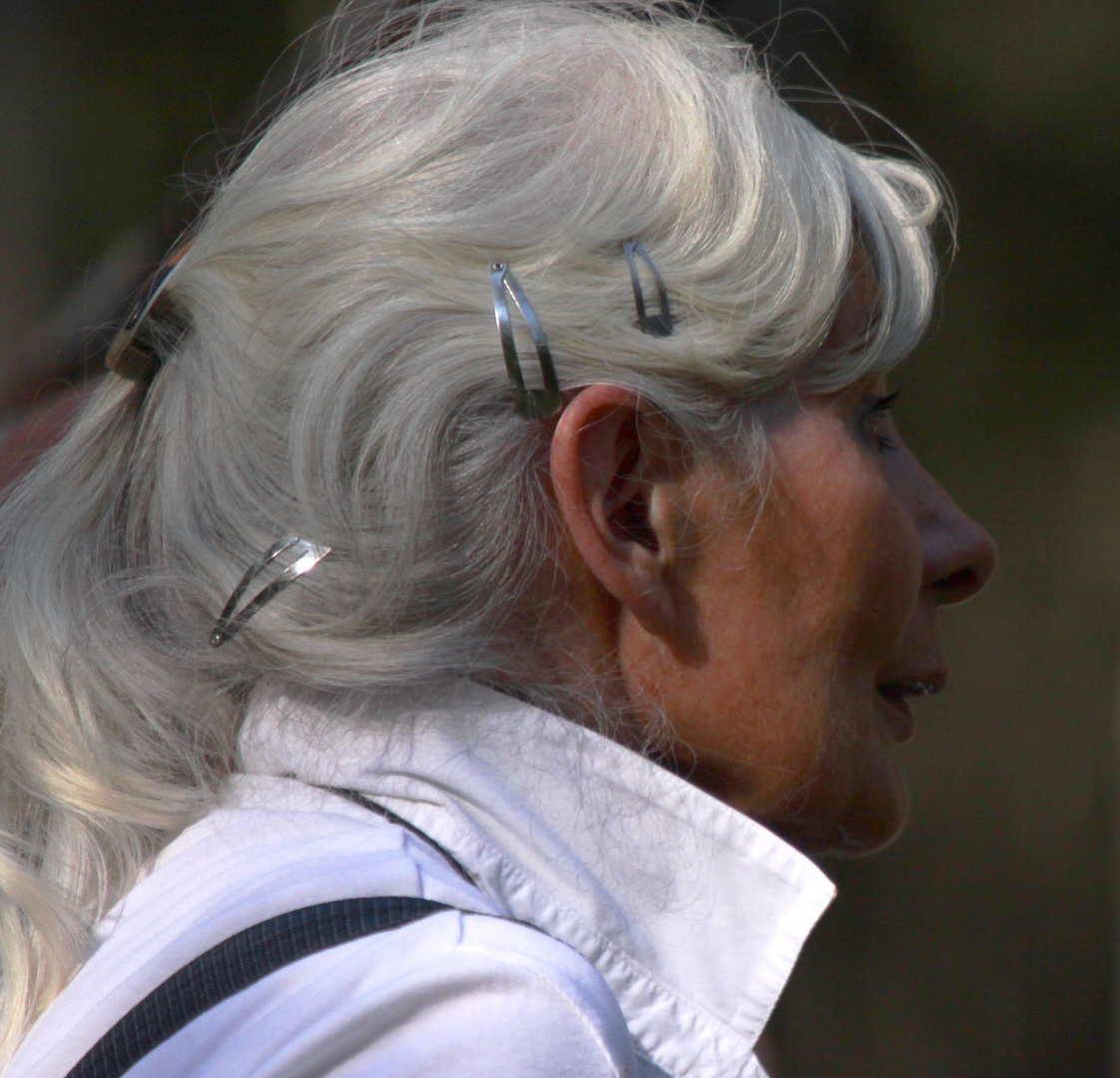 les cheveux blancs