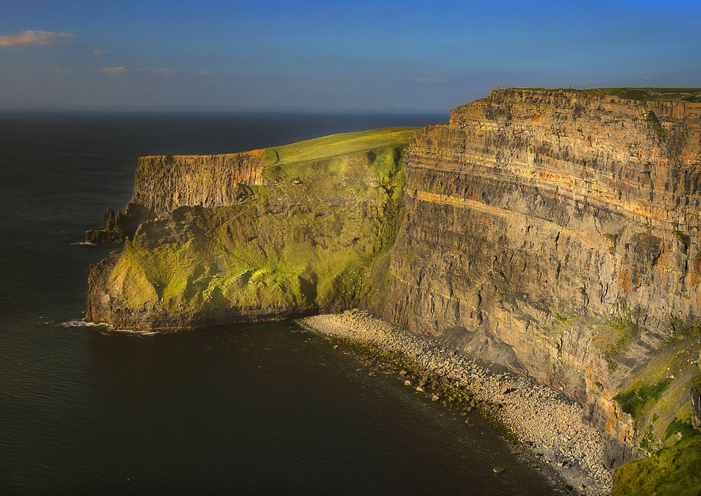 Les cliffs au coucher du soleil