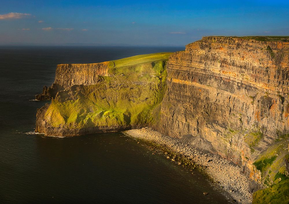 Les cliffs au coucher du soleil