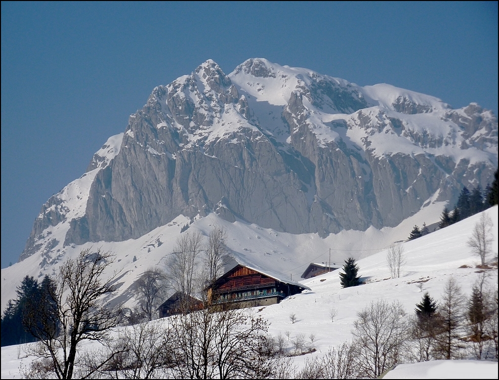 Les Cornettes  de Bise, vues de la Chapelle d'Abondance (74)