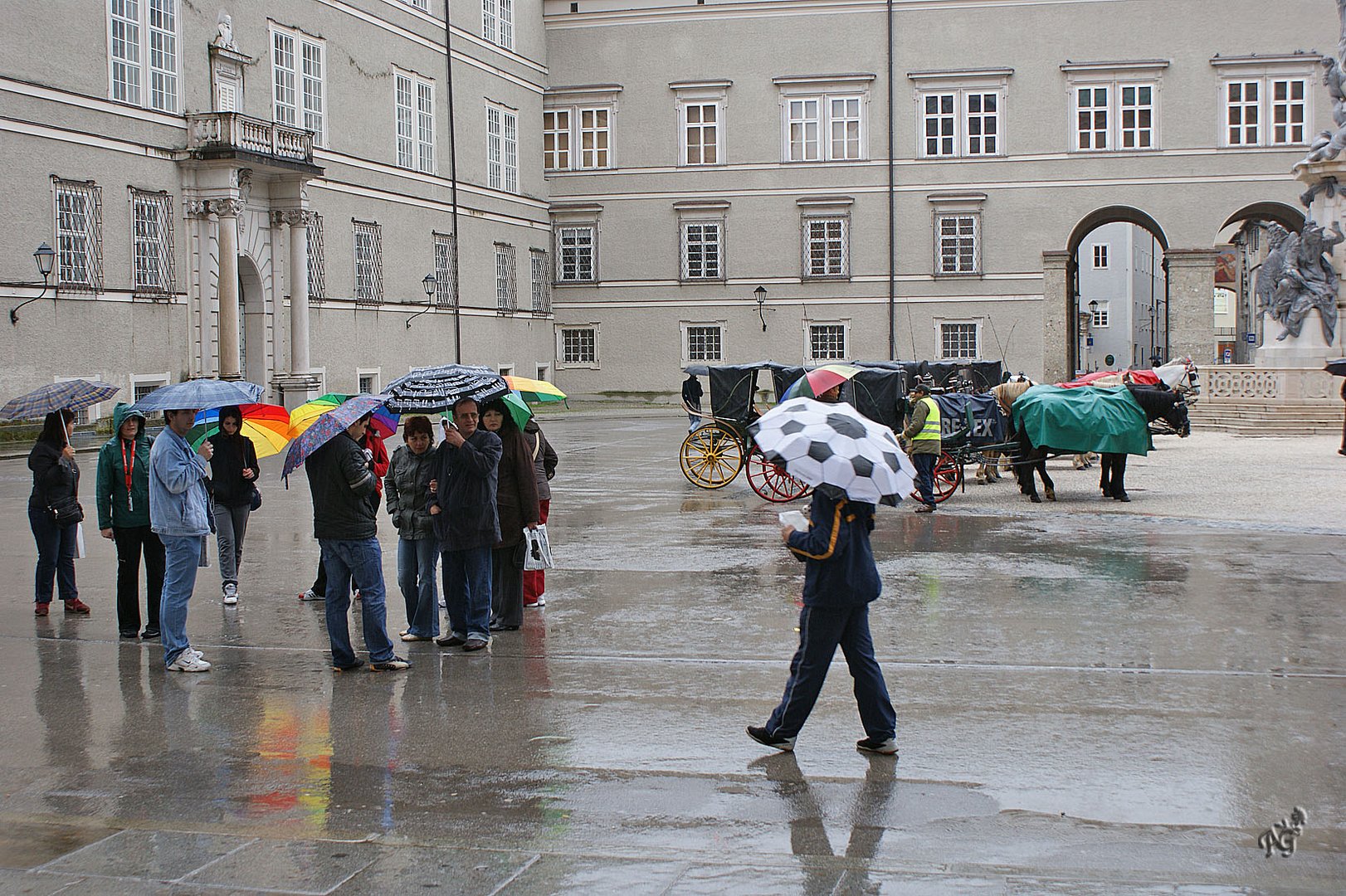 Les couleurs des parapluies