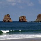 Les « Deux Jumeaux » de la plage de Hendaye - Die « Zwillinge » am Strand von Hendaye.