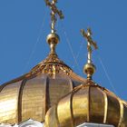 Les dômes de l'église-cathédrale du Christ-Sauveu. Moscou