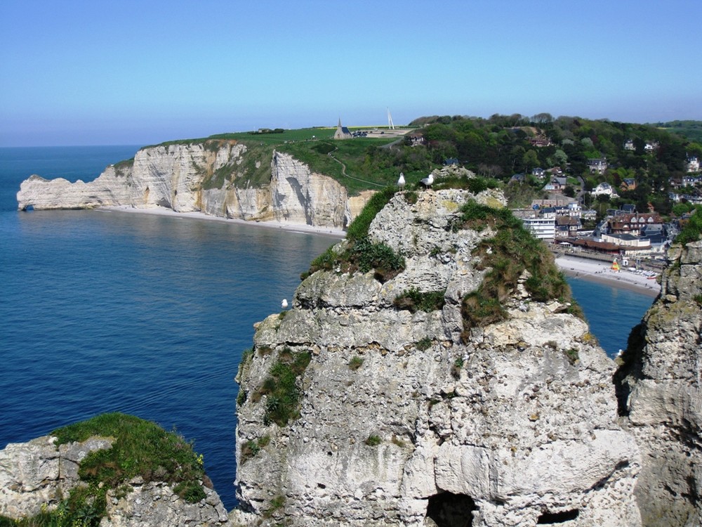 Les falaises et la plage