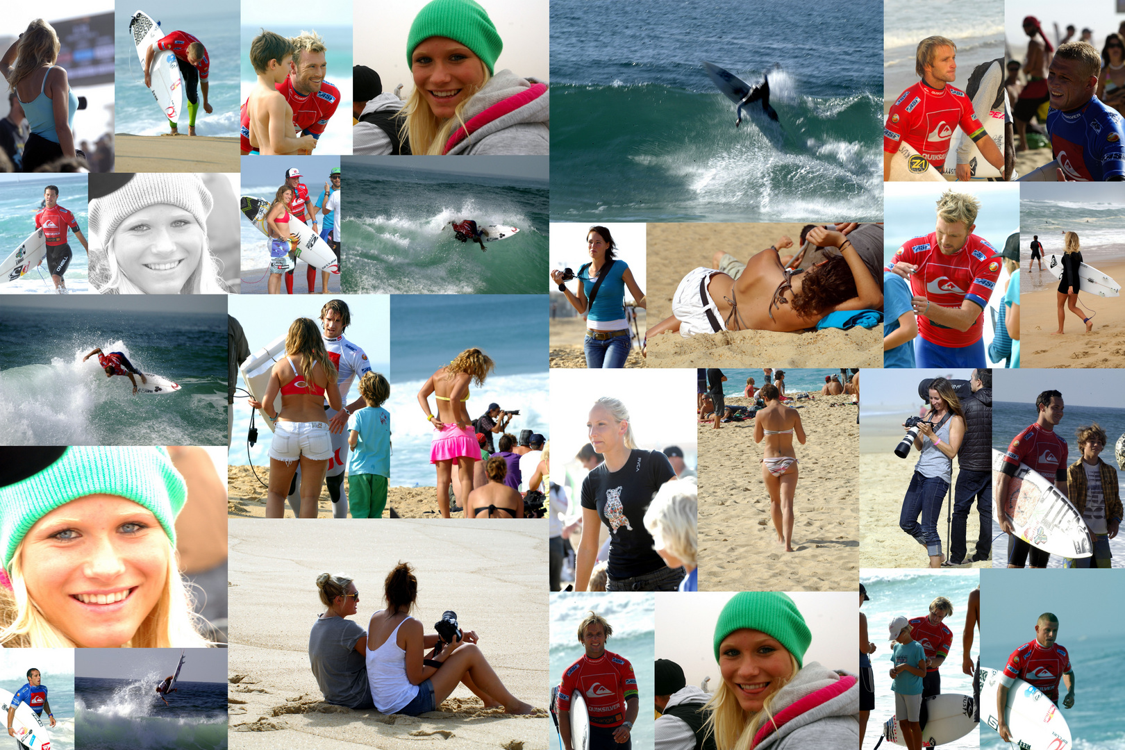 les filles et la plage en portrait