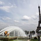 Les fontaines et la tour Eiffel