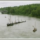 Les gabares transportant le sel de Guérande arrivent à Tours