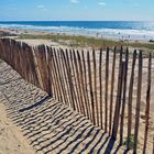 Les ganivelles de la plage de Mimizan Lespecier