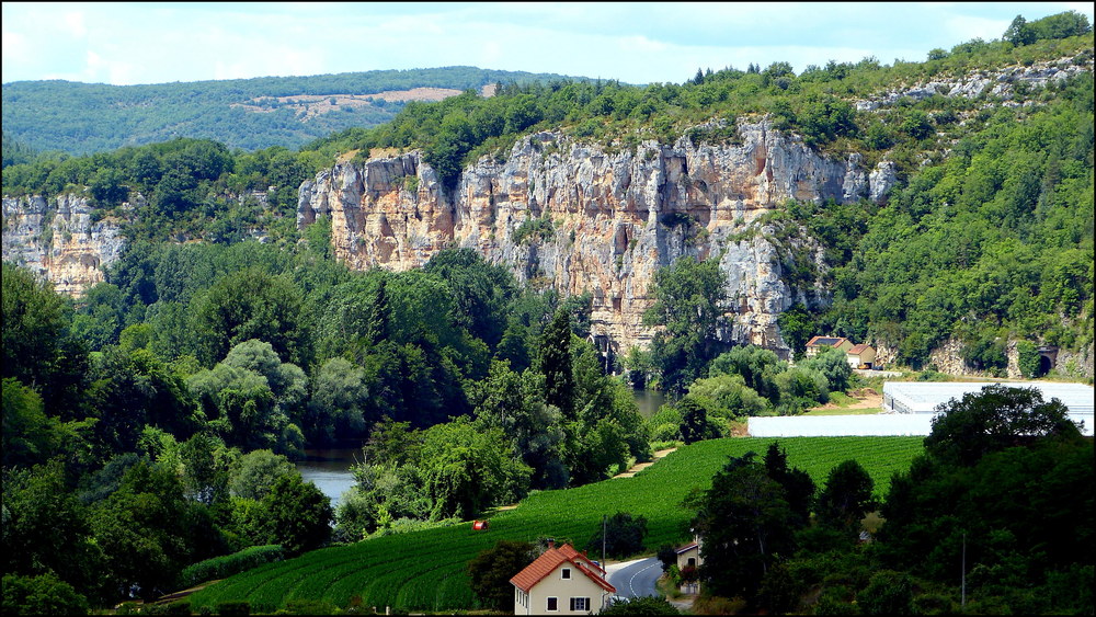 Les gorges du Lot à Saint-Circq Lapopie (Lot)