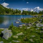 Les Grandes Jorasses, vues depuis le Lac d'Arpy.