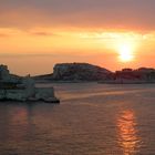 Les iles du Frioule (Marseille) au couchant