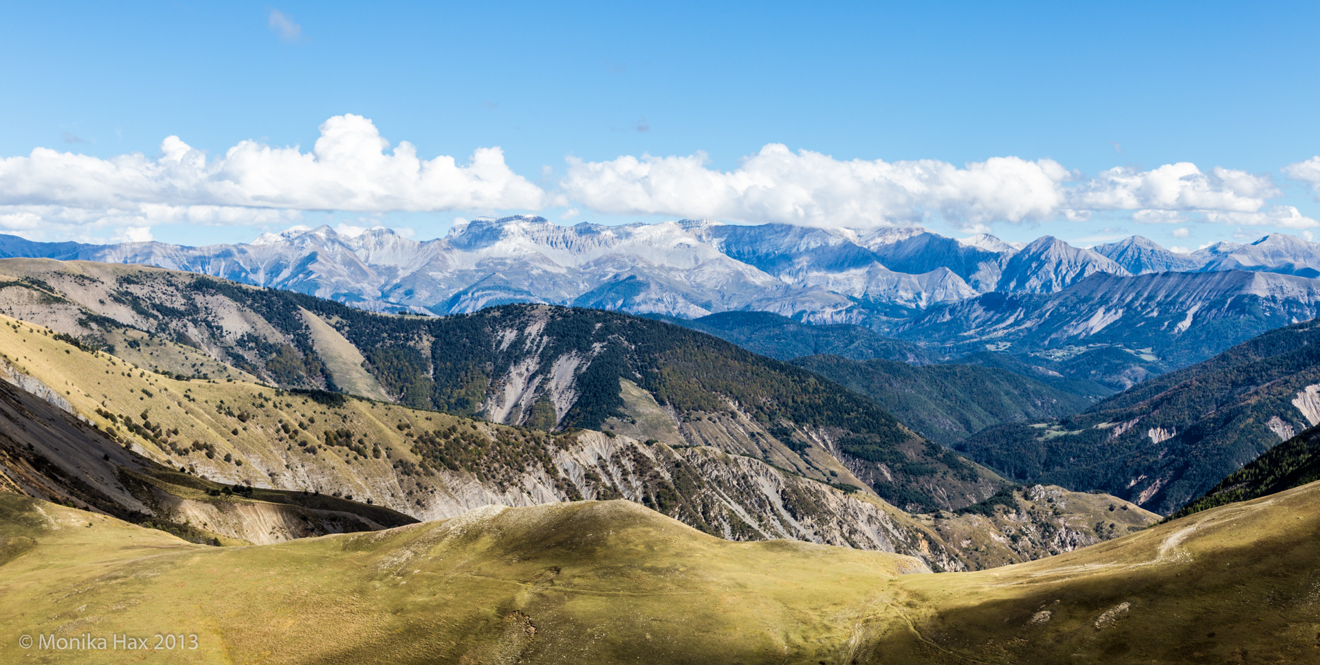 Les Monges - Blick auf die französischen Alpen
