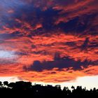 les nuages au couche de soleil