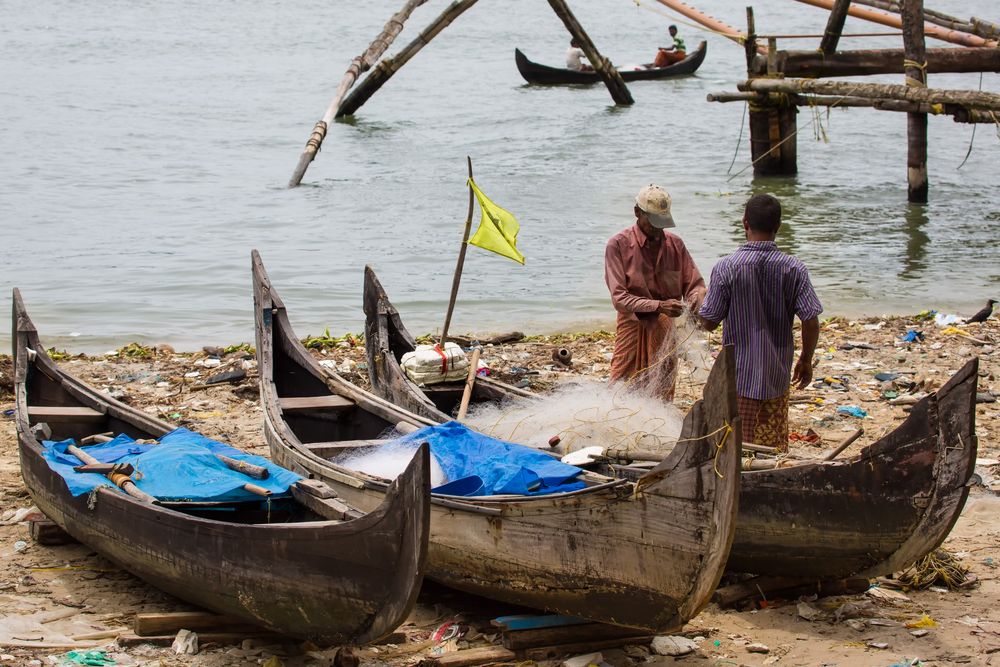 Les pêcheurs à l'oeuvre