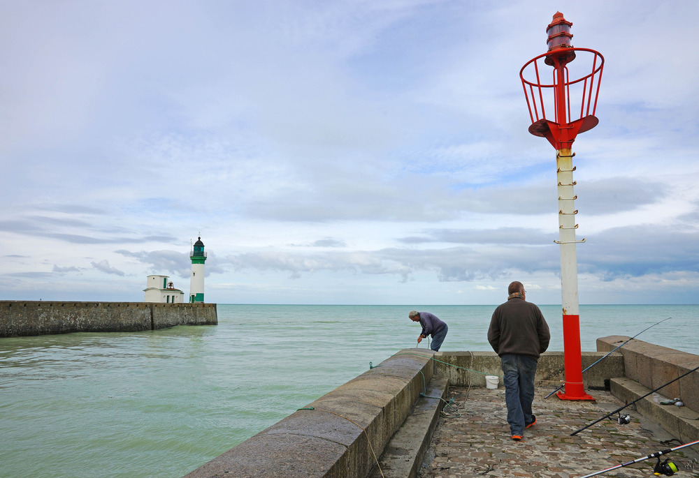 Les pêcheurs sur la Côte d'Albâtre