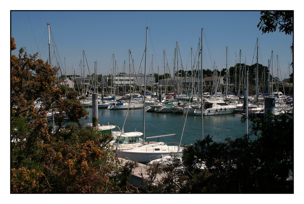 " Les pontons de Port la Forêt par un beau soleil "