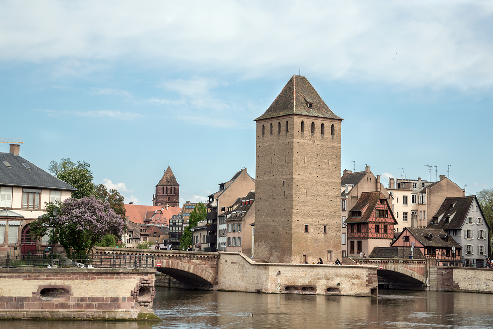 Les Ponts couverts à Strasbourg (prises du haut du barrage Vauban)