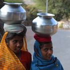 Les porteuses d'eau, route de Kumbhalgarh, Rajasthan.