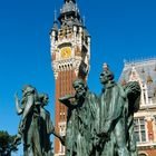 Les six bourgeois de Calais et le beffroi de l'hôtel de ville