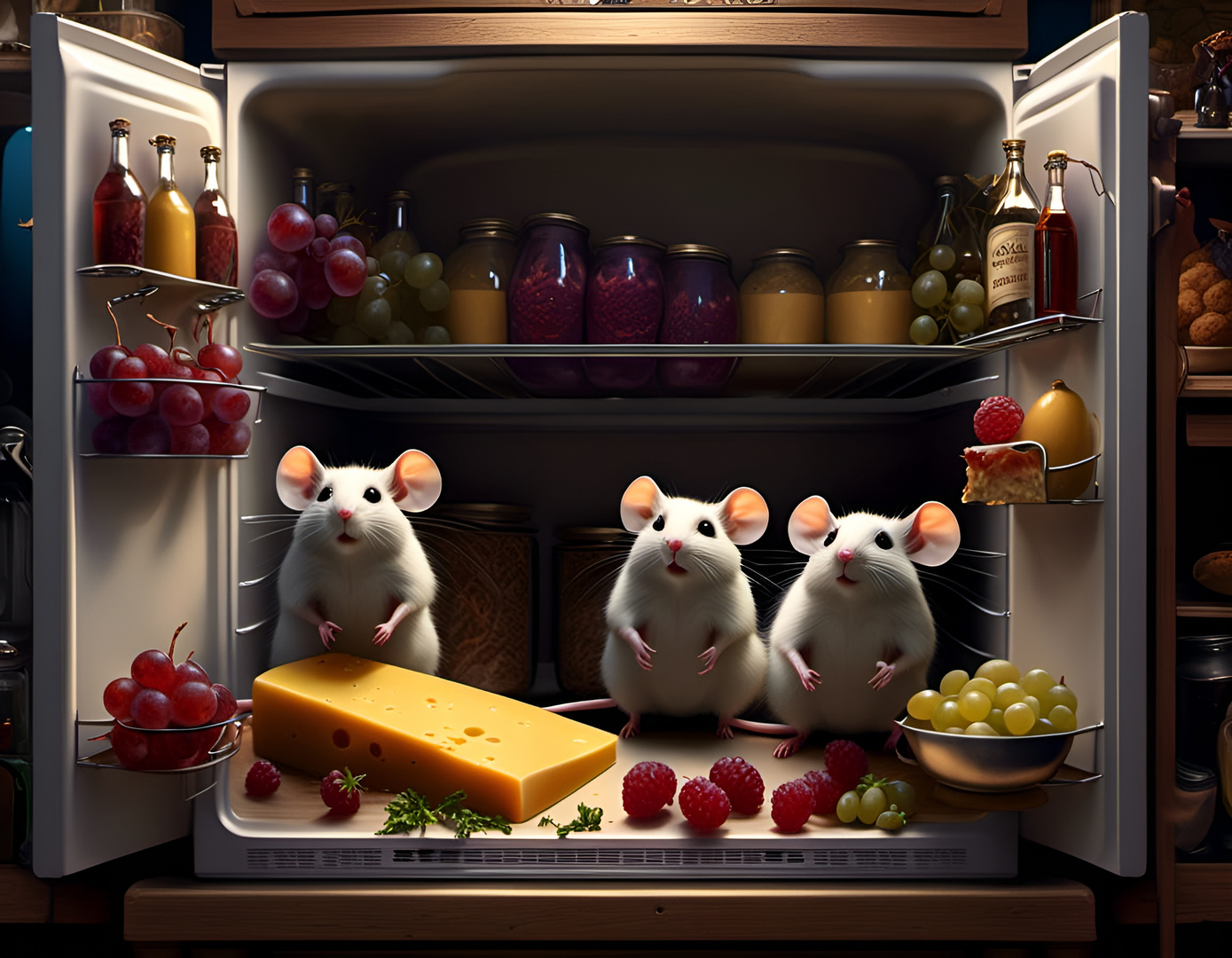 les souris dans le frigo