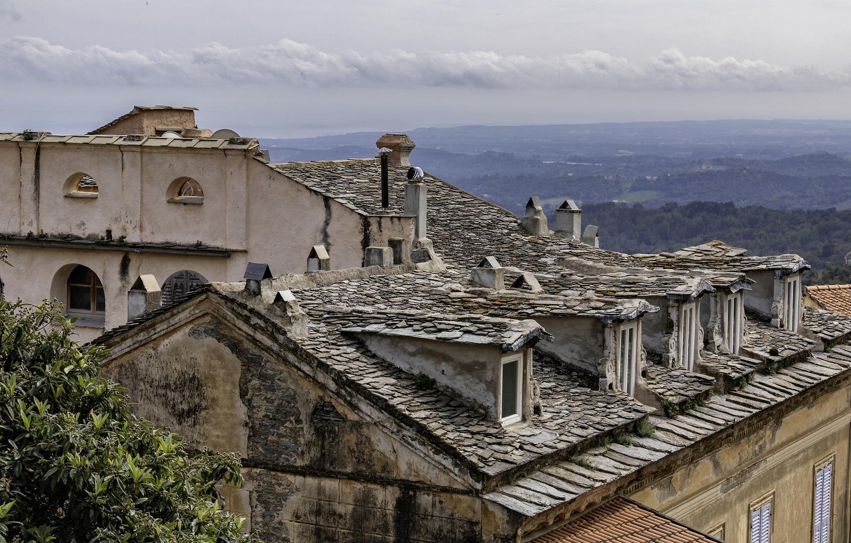 Les toits à Cervione ( Corse  )