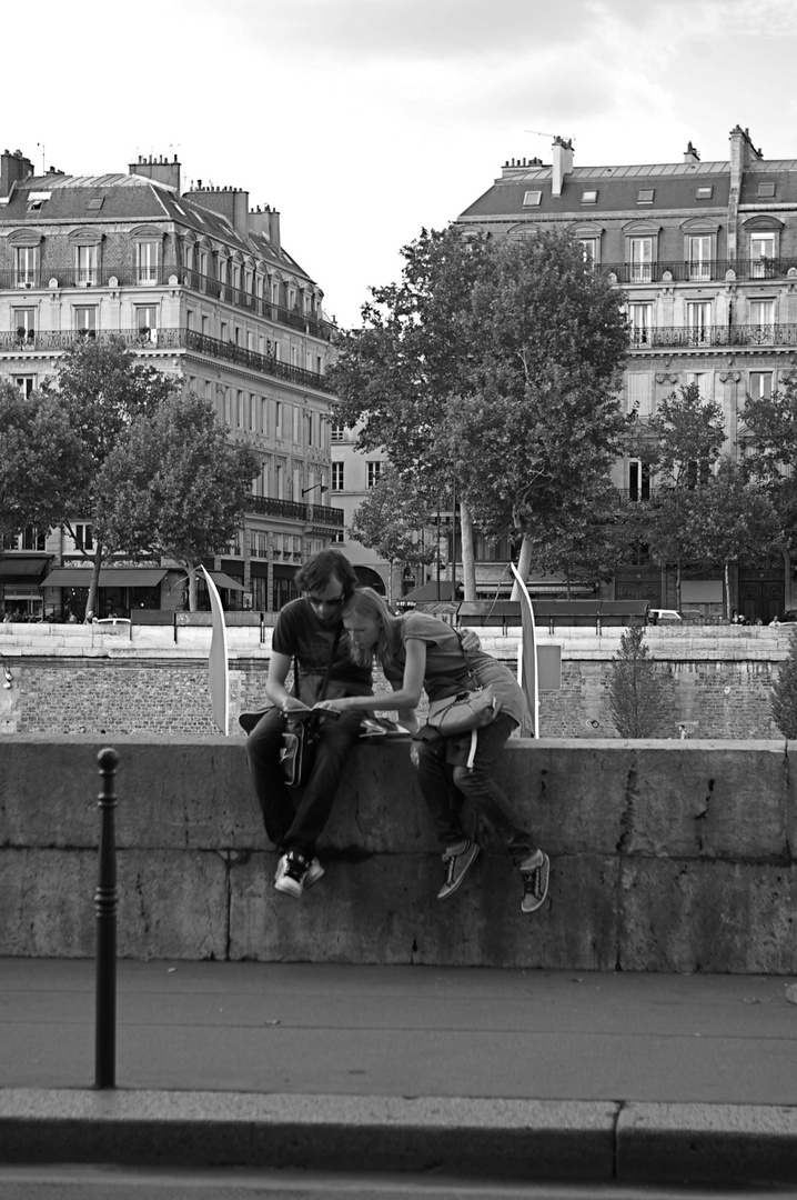 Les touristes du bord de Seine