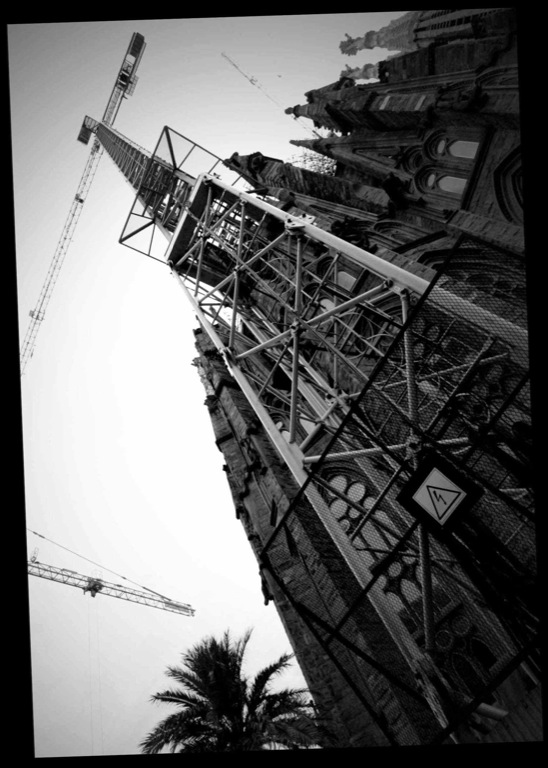 les travaux, la sagrada familia Barcelone