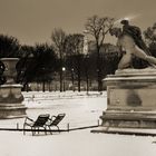 Les Tuileries sous la neige