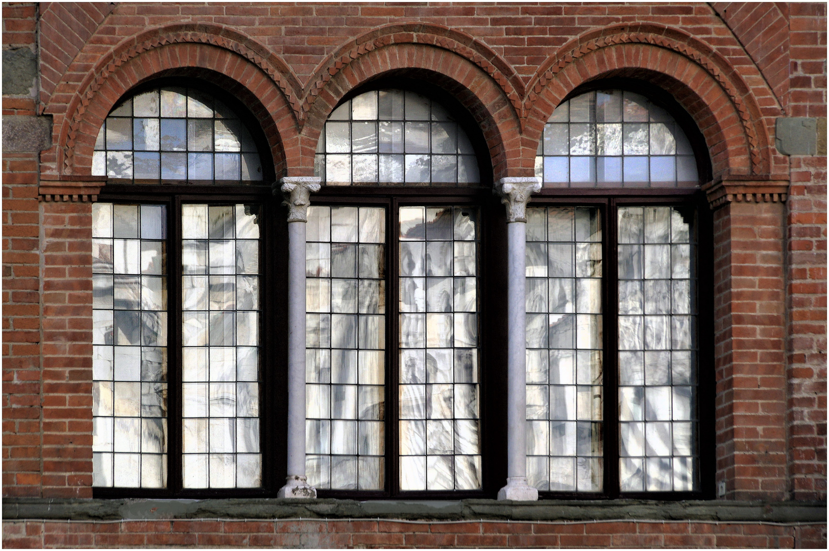 les vitres en verre soufflé.....de vieilles fenêtres