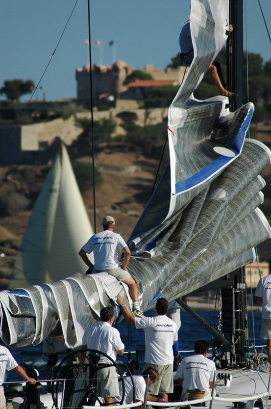 Les Voiles de St. Tropez - Ende einer Wettfahrt