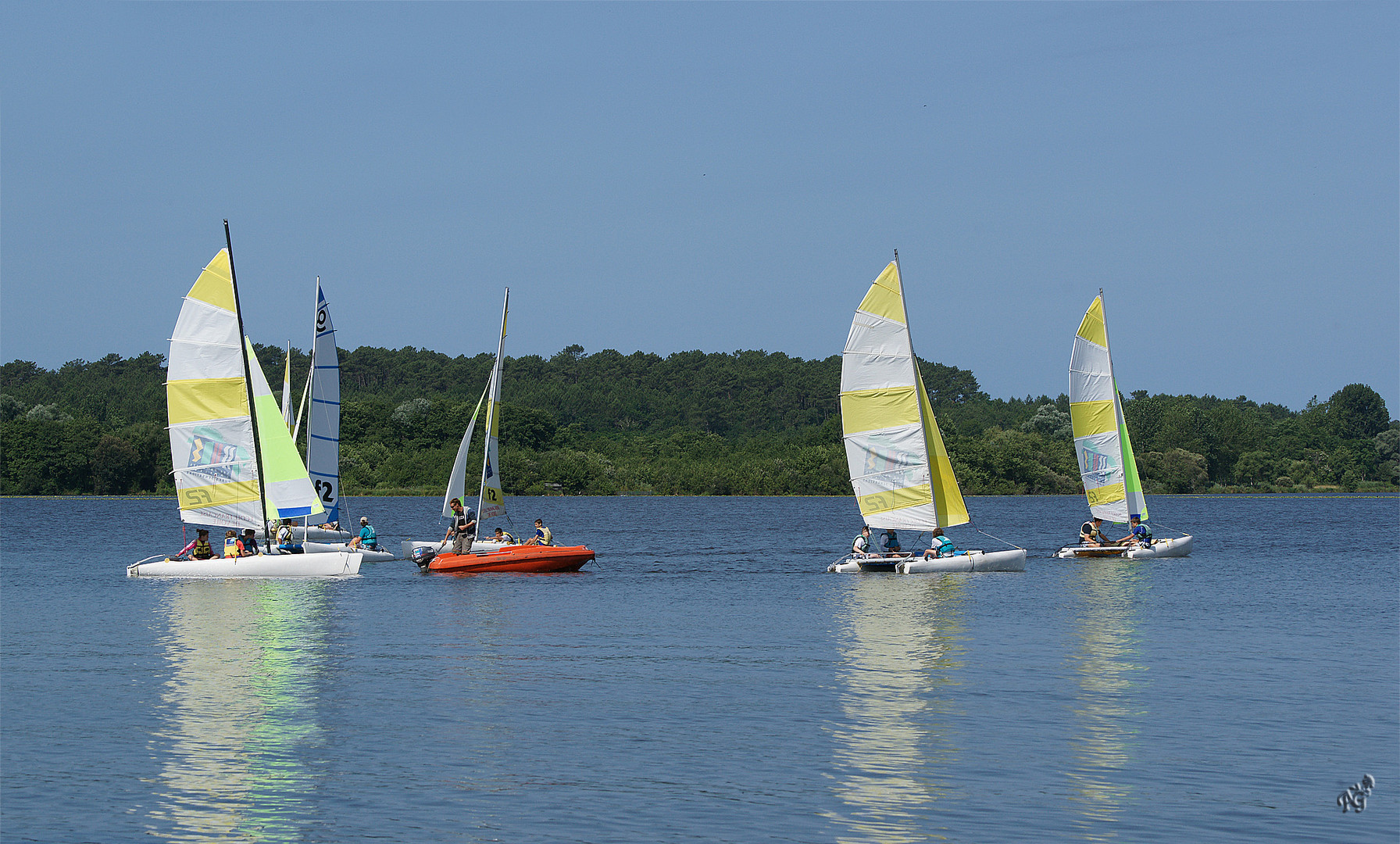 Les voiliers au lac