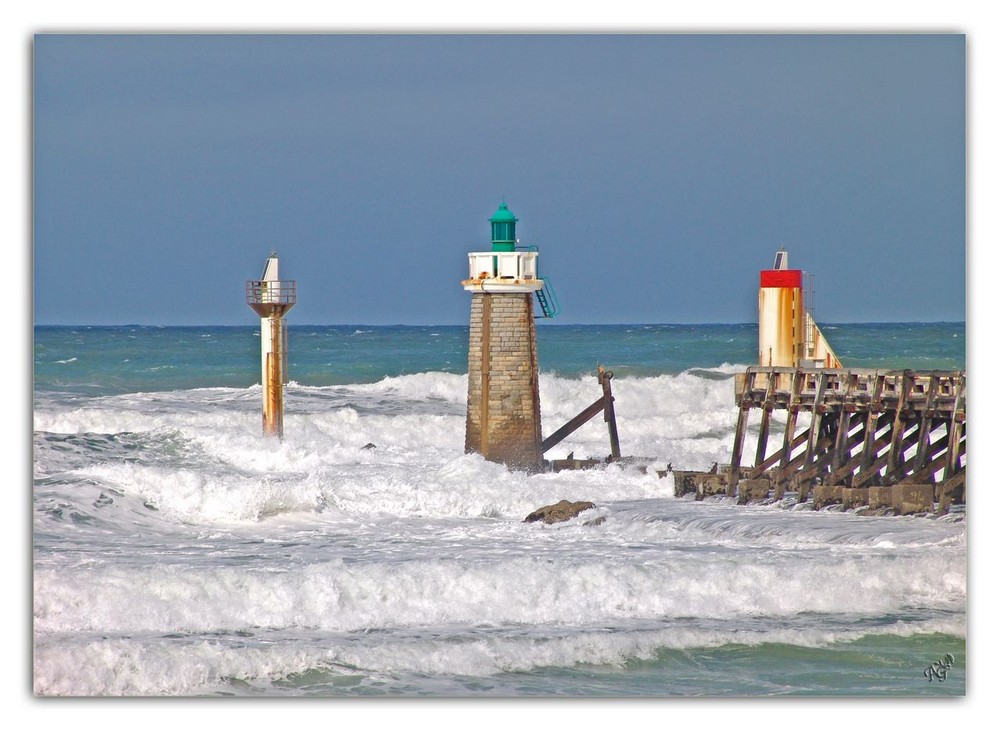 l'estacade de Capbreton après la tempête