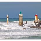 l'estacade de Capbreton après la tempête