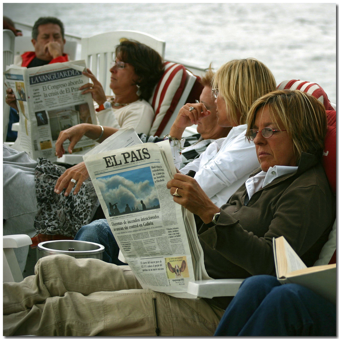 Lesung und Unterhaltung an Bord