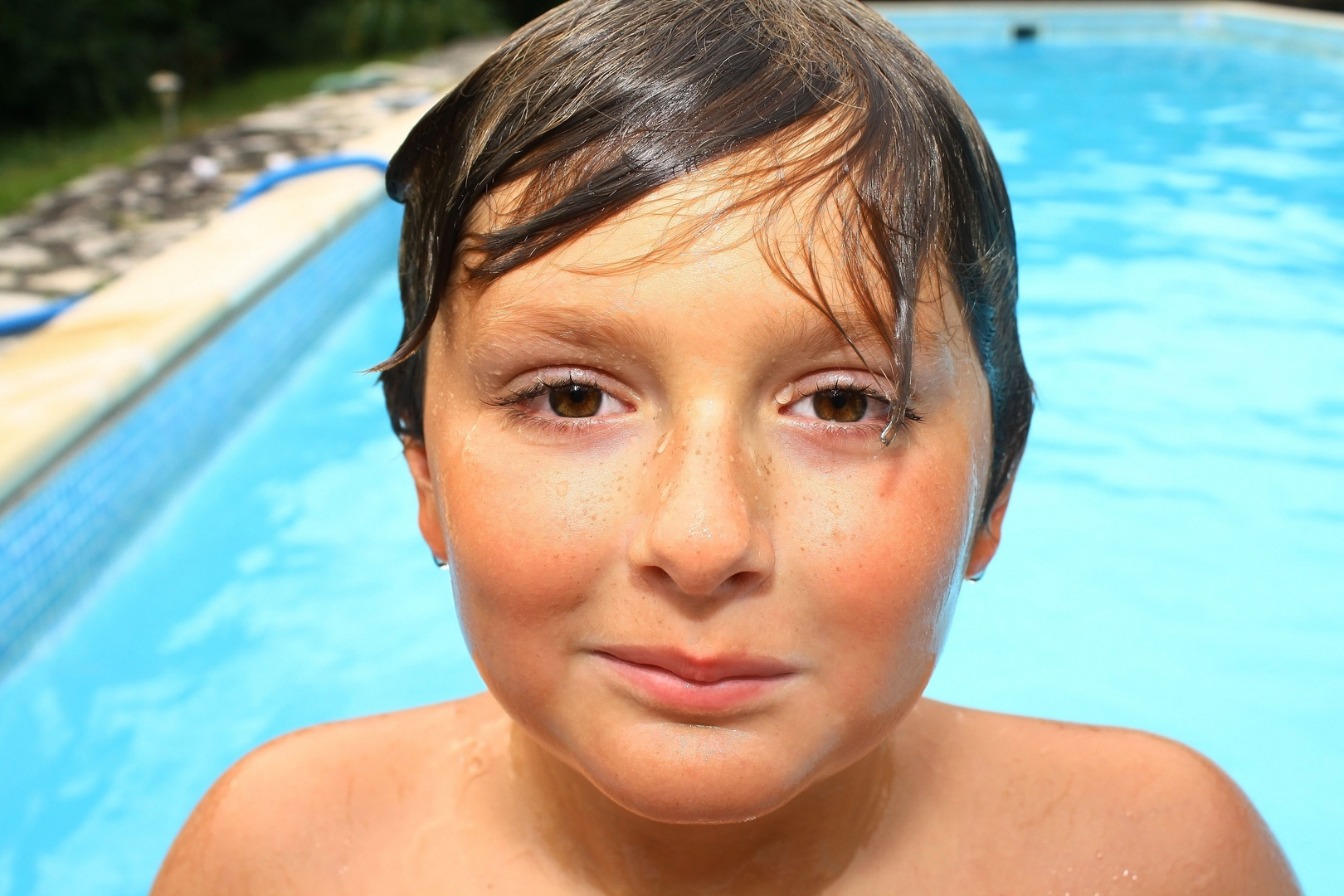 l’été a la piscine