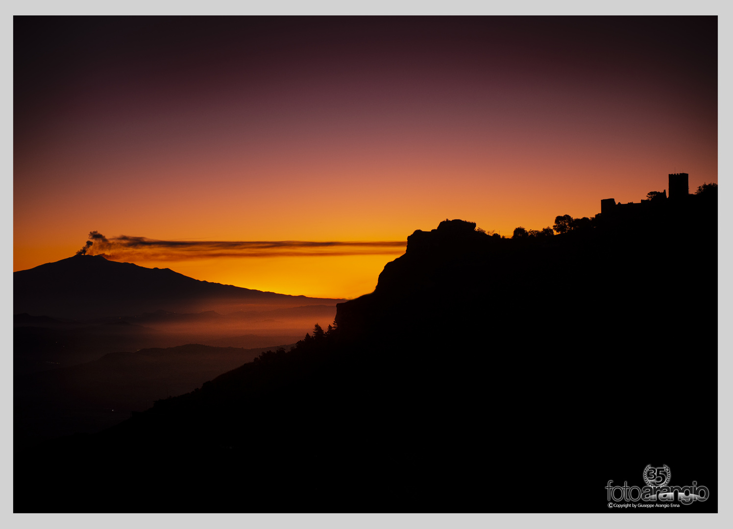 L'Etna vista da Enna