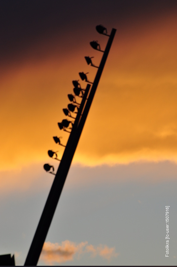 Letzigrund in der Abenddämmerung