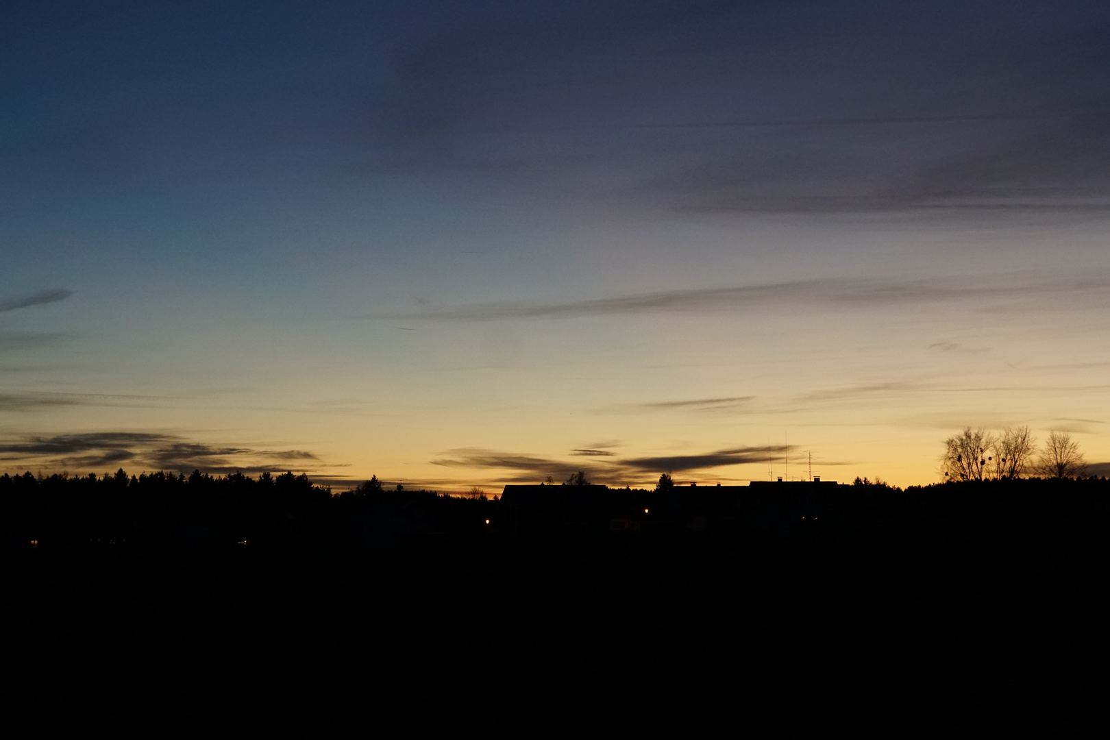 Letzte Abenddämmerung des Jahres