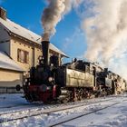 Letzte Ausfahrt von Münsingen mit dem gesamten Museumszug