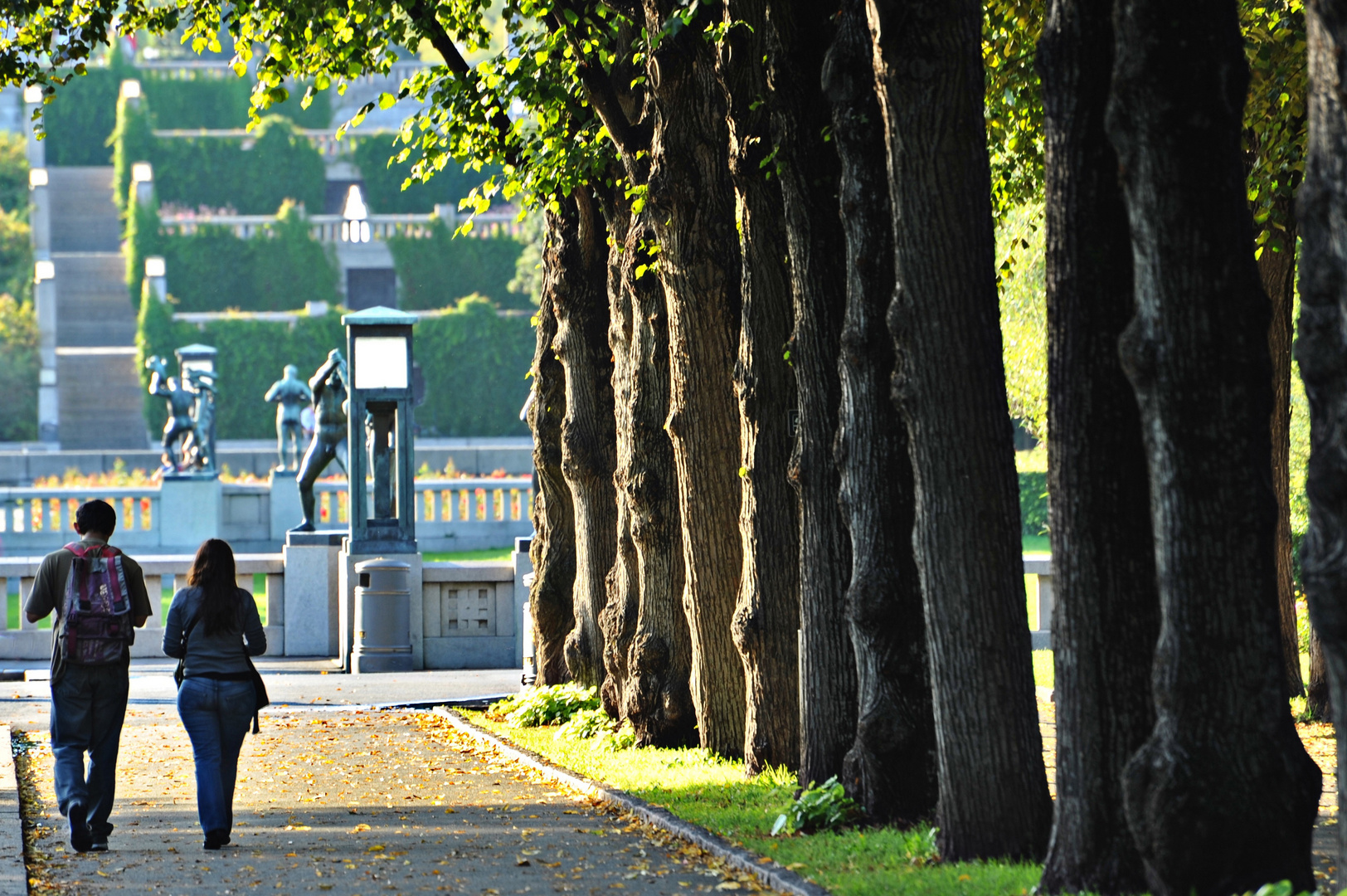 Letzte Besucher im Vigeland-Park