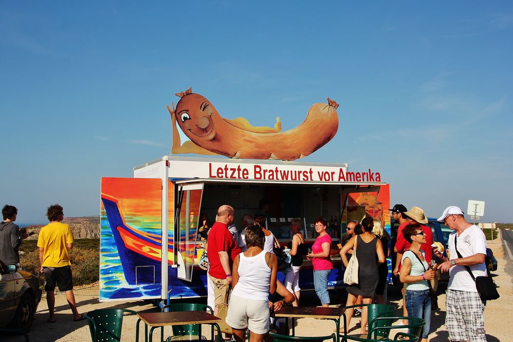 Letzte Bratwurst vor Amerika